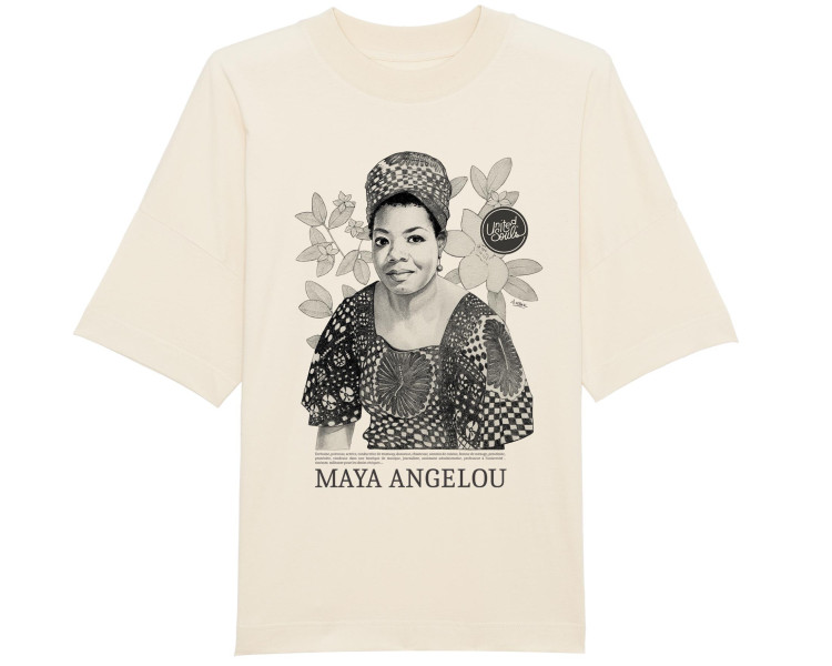 T-shirt unisex oversize | Maya Angelou  vintage white