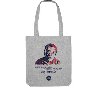 Tote bag écologique James Baldwin - couleur gris