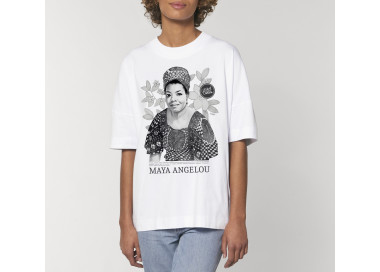 T-shirt unisex oversize | Maya Angelou  blanc