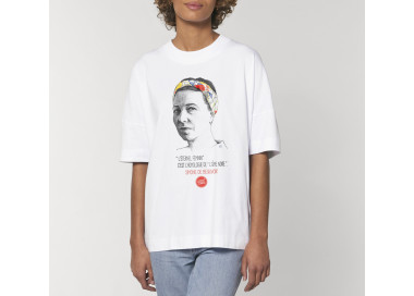 T-shirt unisex oversize | Simone de Beauvoir blanc
