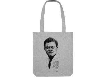 Tote bag écologique Patrice Lumumba Classic - couleur gris