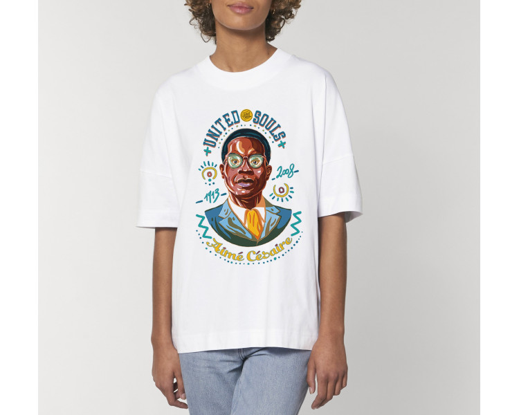 T-shirt unisex oversize | Aimé Césaire blanc