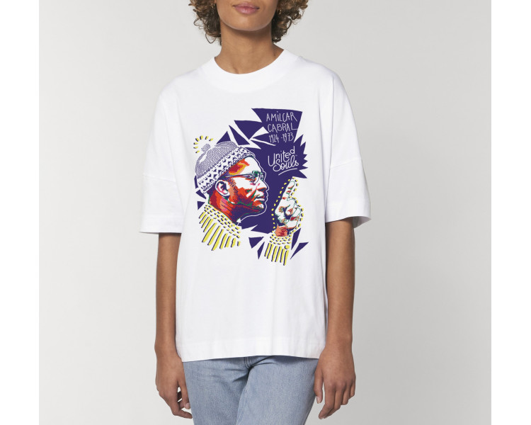 T-shirt unisex oversize | Amilcar Cabral blanc