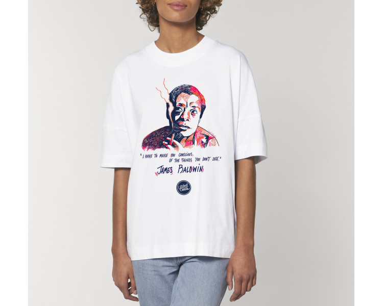 T-shirt unisex oversize | James Baldwin blanc