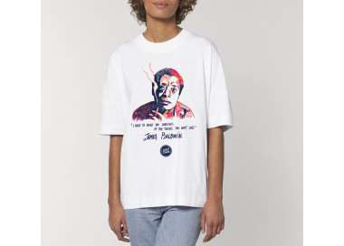 T-shirt unisex oversize | James Baldwin blanc