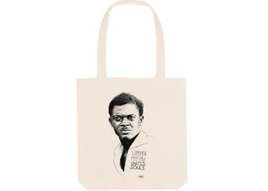 Tote bag écologique Patrice Lumumba Classic - couleur blanc