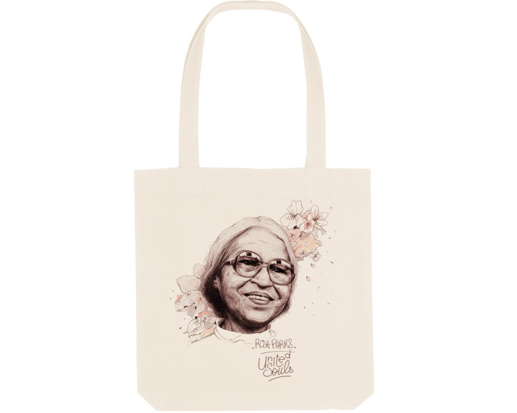 Tote bag écologique Rosa Parks - couleur blanc
