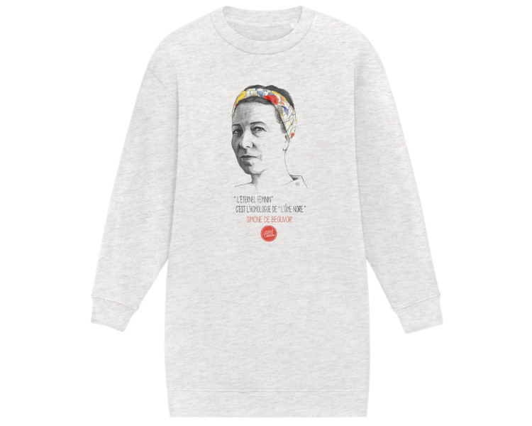 Simone de Beauvoir I La Robe Sweat-shirt Oversize